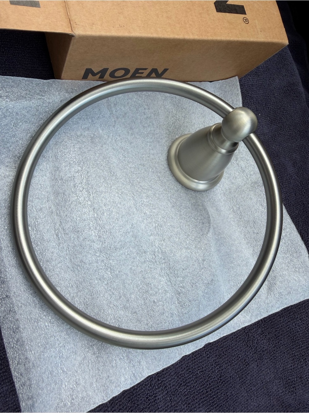 Moen Satin Nickel Round Towel Ring